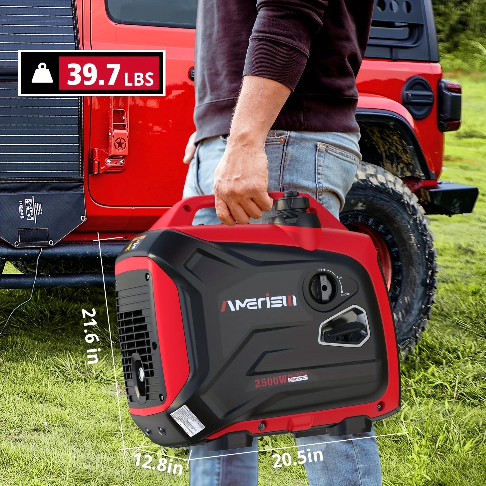 Super Quiet 2500/3800/5000-Watt Gas Powered Portable Inverter Generator with CO Sensor