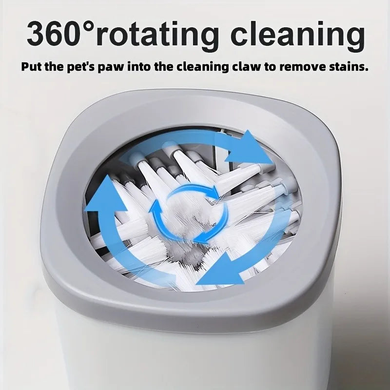 Pet Foot Washing Cup Portable Dog Paw Cleaner with Soft Silicone Brush Muddy Paw Washer for Small Medium Dogs Easy Clean Tool