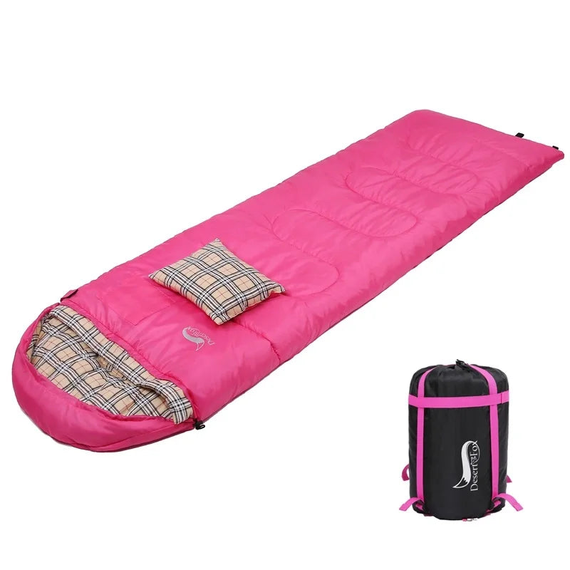 Soft Flannel Sleeping Bags with Pillow for Adult and Kids