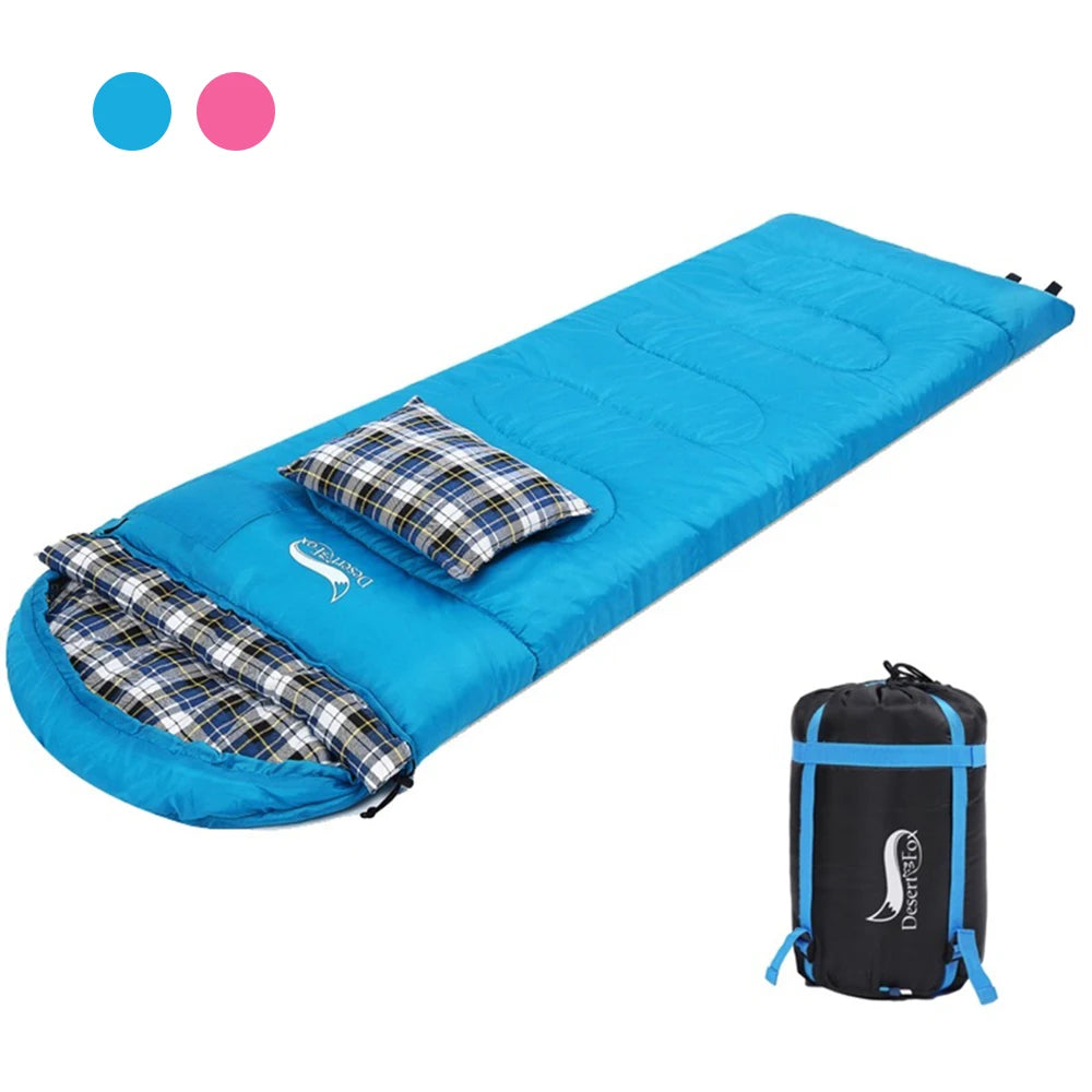 Soft Flannel Sleeping Bags with Pillow for Adult and Kids