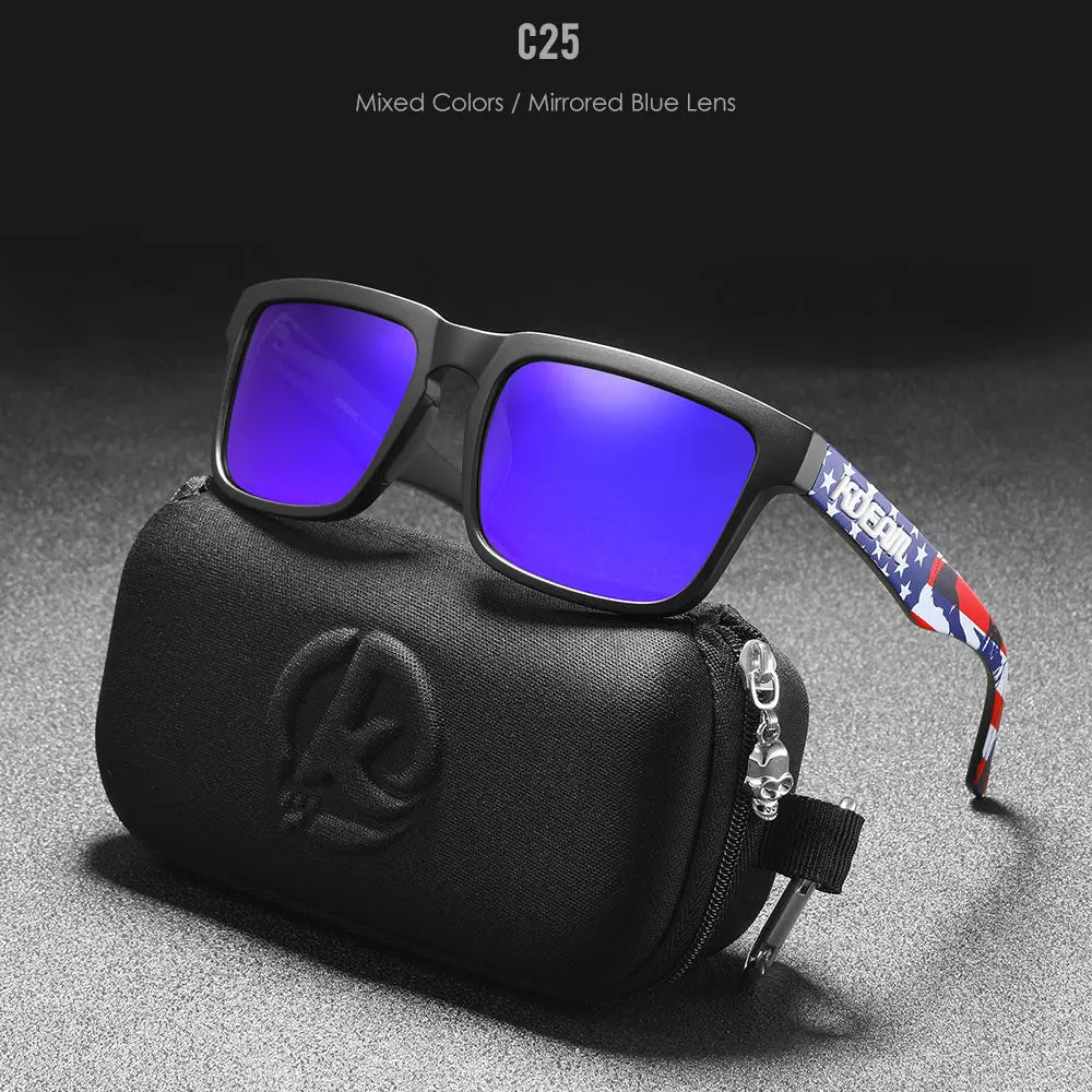 High Quality Square Sunglasses, Reflective, Polarized Sun Glasses