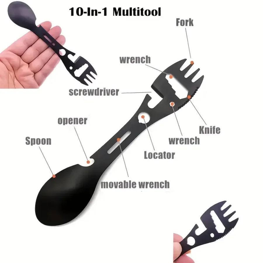Outdoor Fork Spoon Versatile Outdoor Camping Tool Lightweight