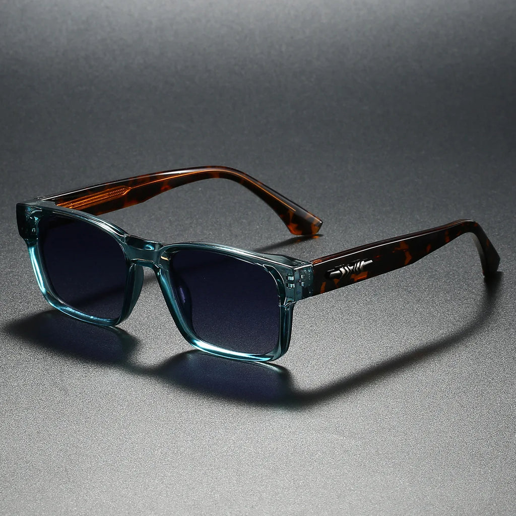 Quality Square Polarized Sunglasses, Metal Core UV400,