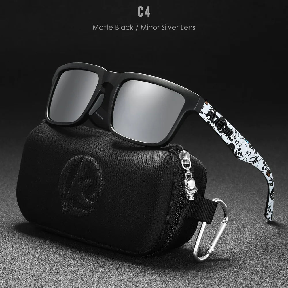High Quality Square Sunglasses, Reflective, Polarized Sun Glasses
