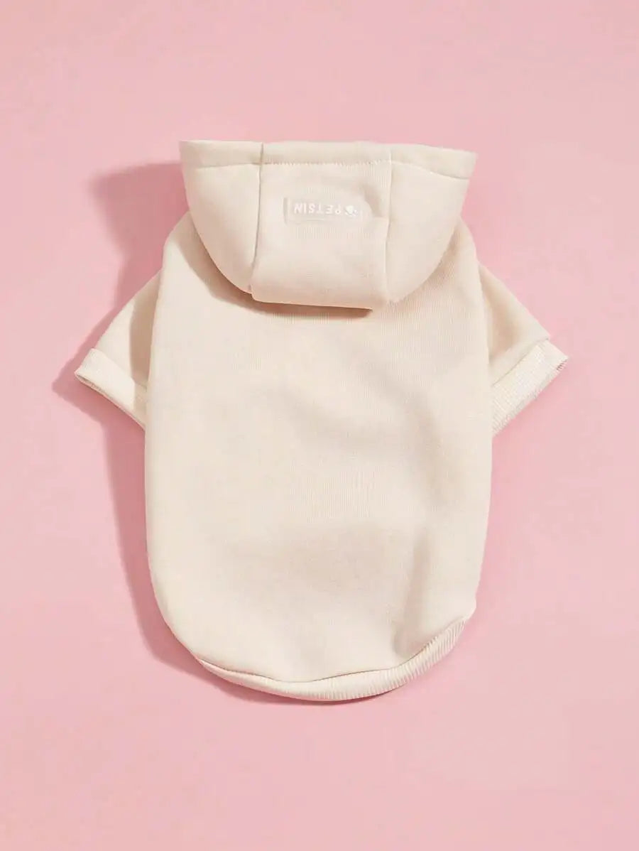 Orange Solid Color Pet Hoodie for Dogs – Cozy All-Season Wear