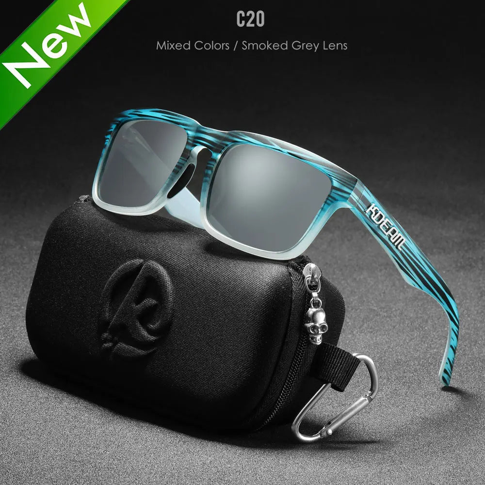 High Quality Square Sunglasses, Reflective, Polarized Sun Glasses