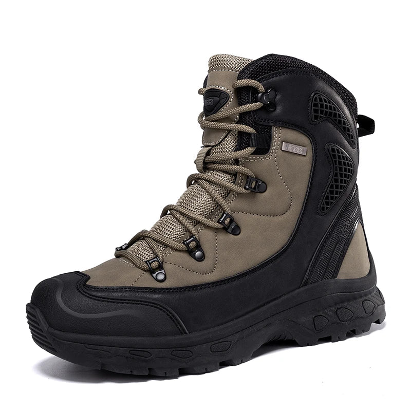 Mountain climbing, outdoor hiking boots.