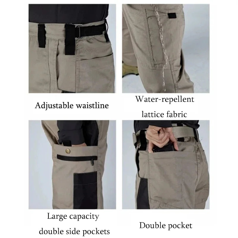 New Tactical Pants Quick Dry Multi-Pocket Cargo Pants, Wear-Resistant.