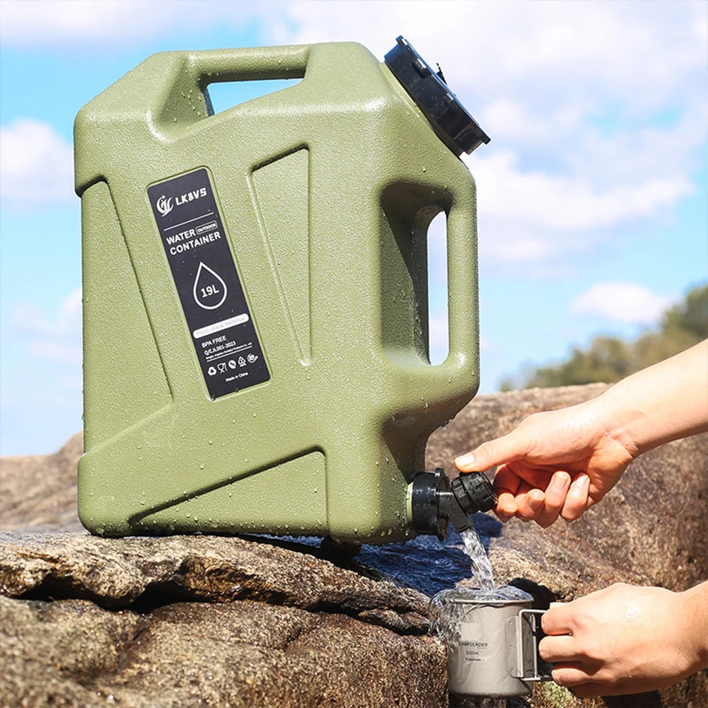 12/13/19L Water Tank,  Large Capacity Camping Bucket with Faucet No Leakage Container for Travel
