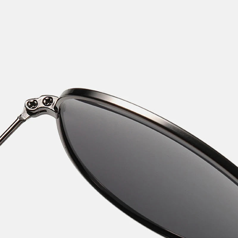 Classic Pilot Polarized Sunglasses Metal Black Aviation UV400