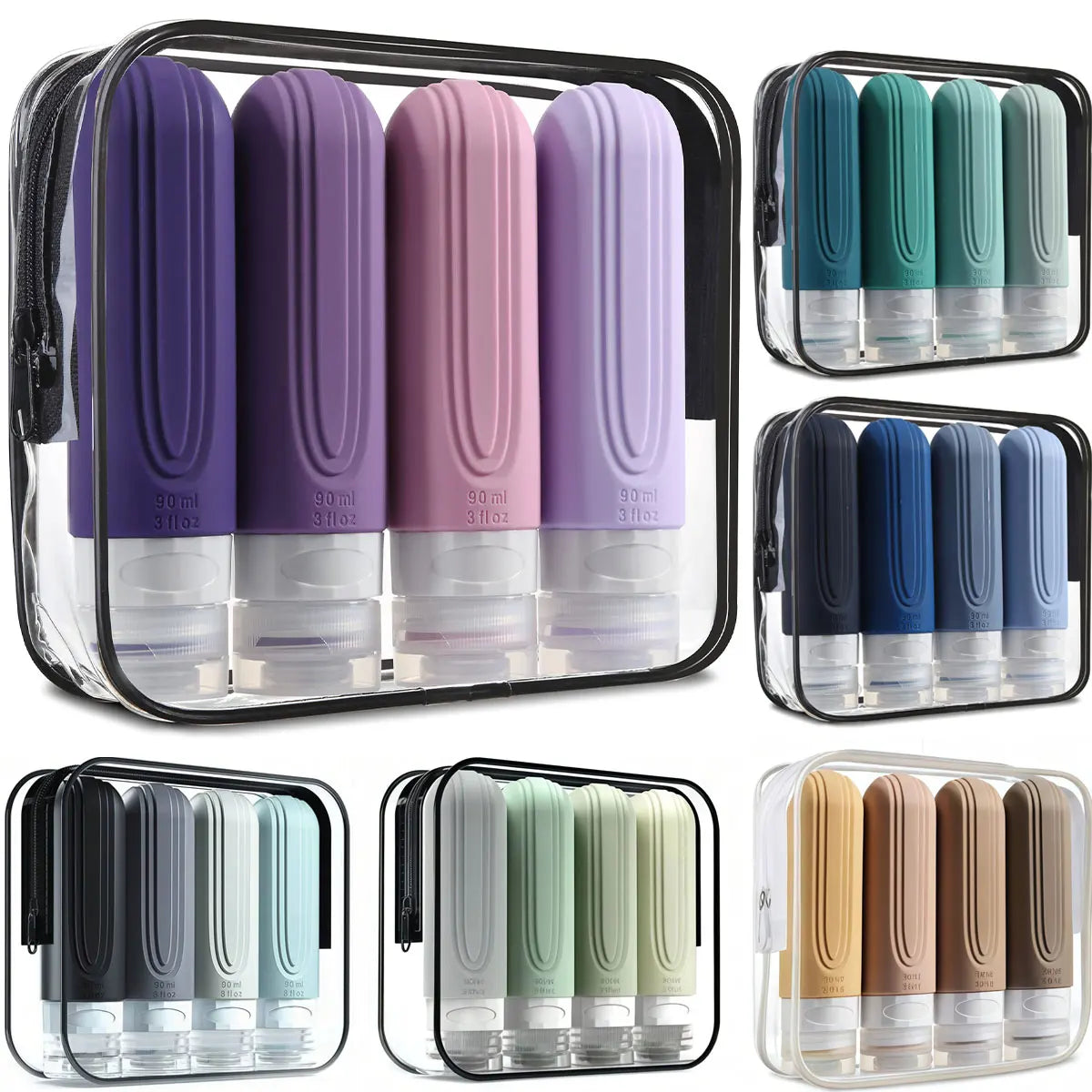 3oz Travel Bottles for Toiletries, TSA Approved