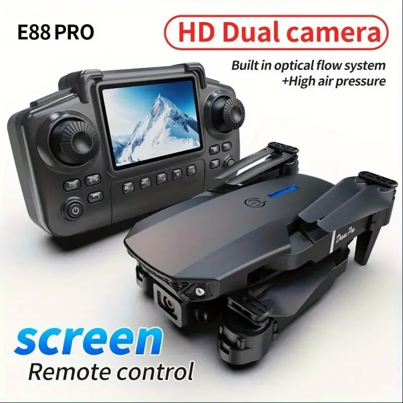 2025 E88 Drone HD Dual Camera, Screen Control No Phone Needed, One-Key Takeoff/Return, Wi-Fi App, USB Charging, Drop-Resistant,