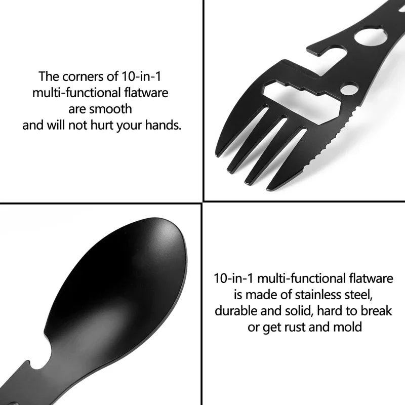 Outdoor Fork Spoon Versatile Outdoor Camping Tool Lightweight