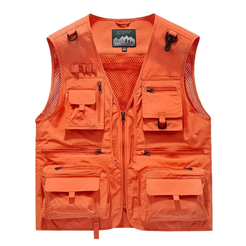 14 Pockets Summer New Men US Tactical Hiking Fishing Vest Mens Photographer Waistcoat Mesh Cargo Sleeveless Jacket Tool Vest
