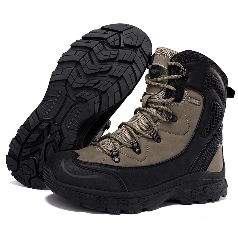 Mountain climbing, outdoor hiking boots.