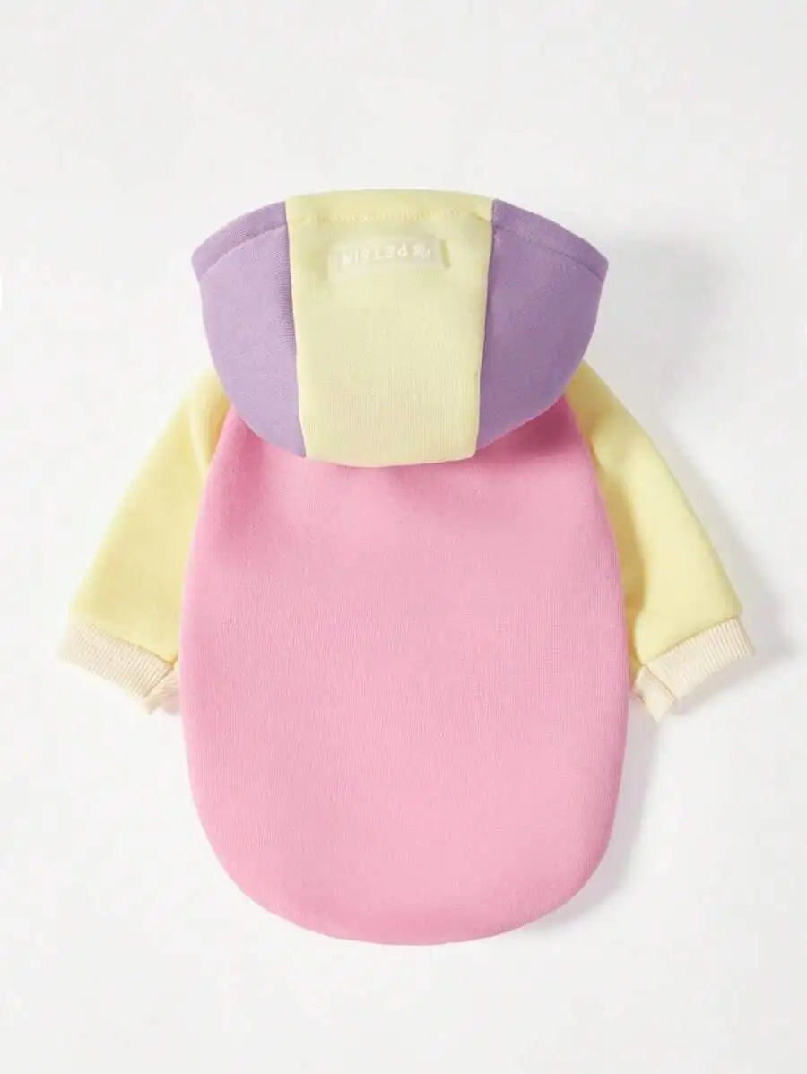 Orange Solid Color Pet Hoodie for Dogs – Cozy All-Season Wear