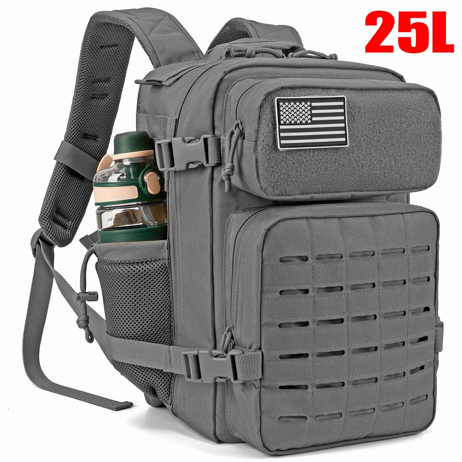 25L Tactical Backpack Hiking  Dual Cup Holder