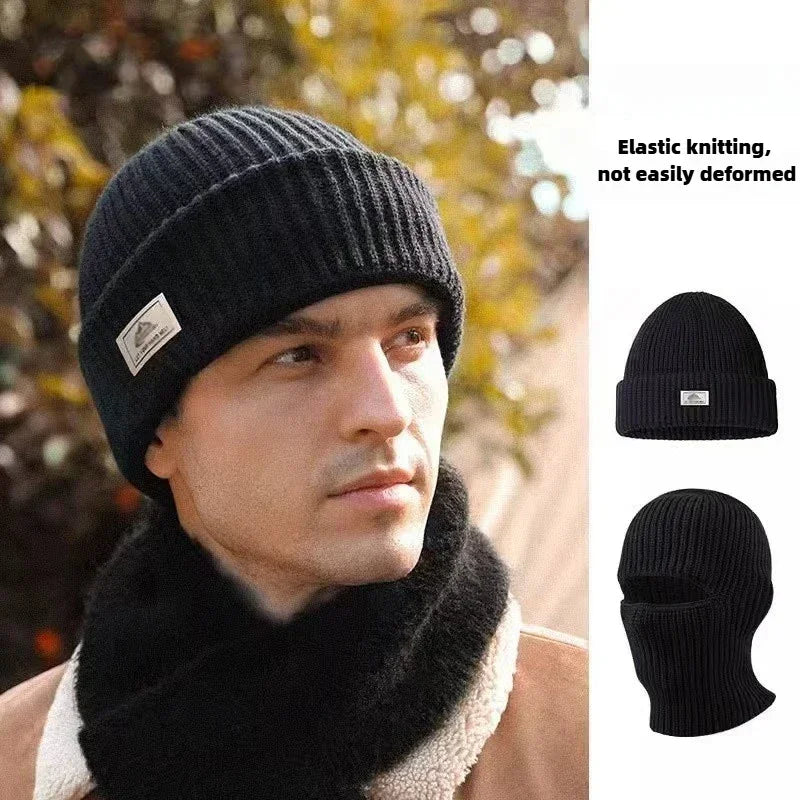 Winter Mask Beanies, Warm Knitted  Hats, Windproof Solid Full Face Ski Bonnet