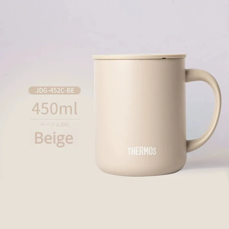 THERMOS Mug 450ml Handle Mug, Keep Cold & Keep Hot Stainless Steel Thermos,
