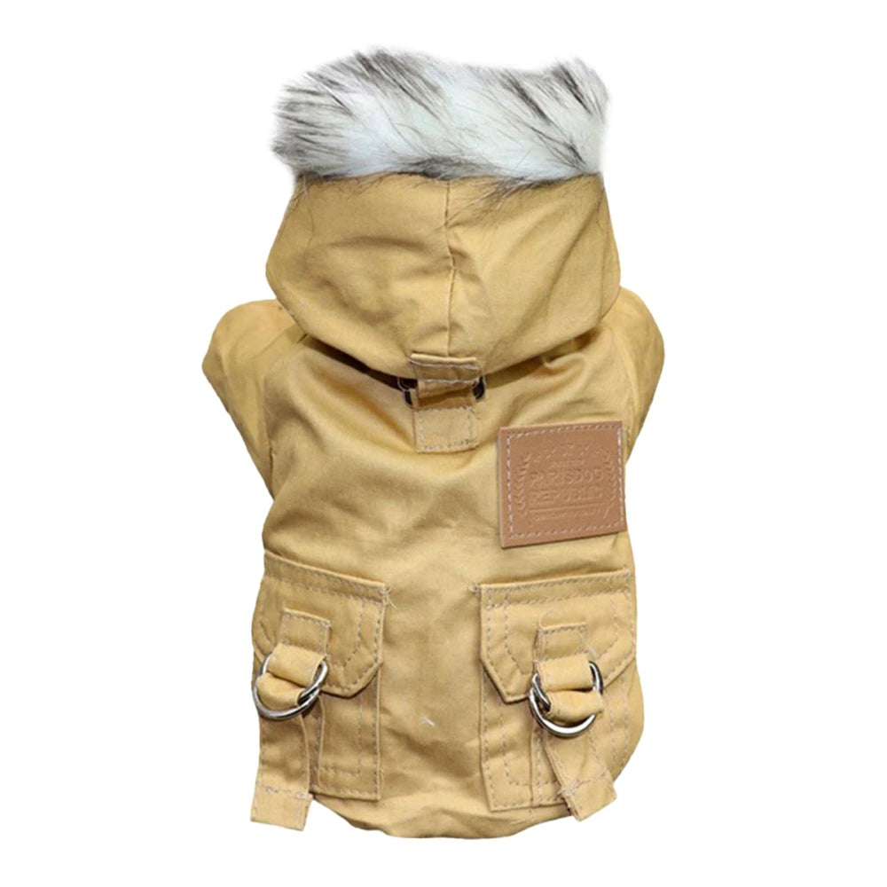 Dog Jacket With Harness, Heavy Hiking Coat Dog Warm Hoodie,  Small Medium Large Dog