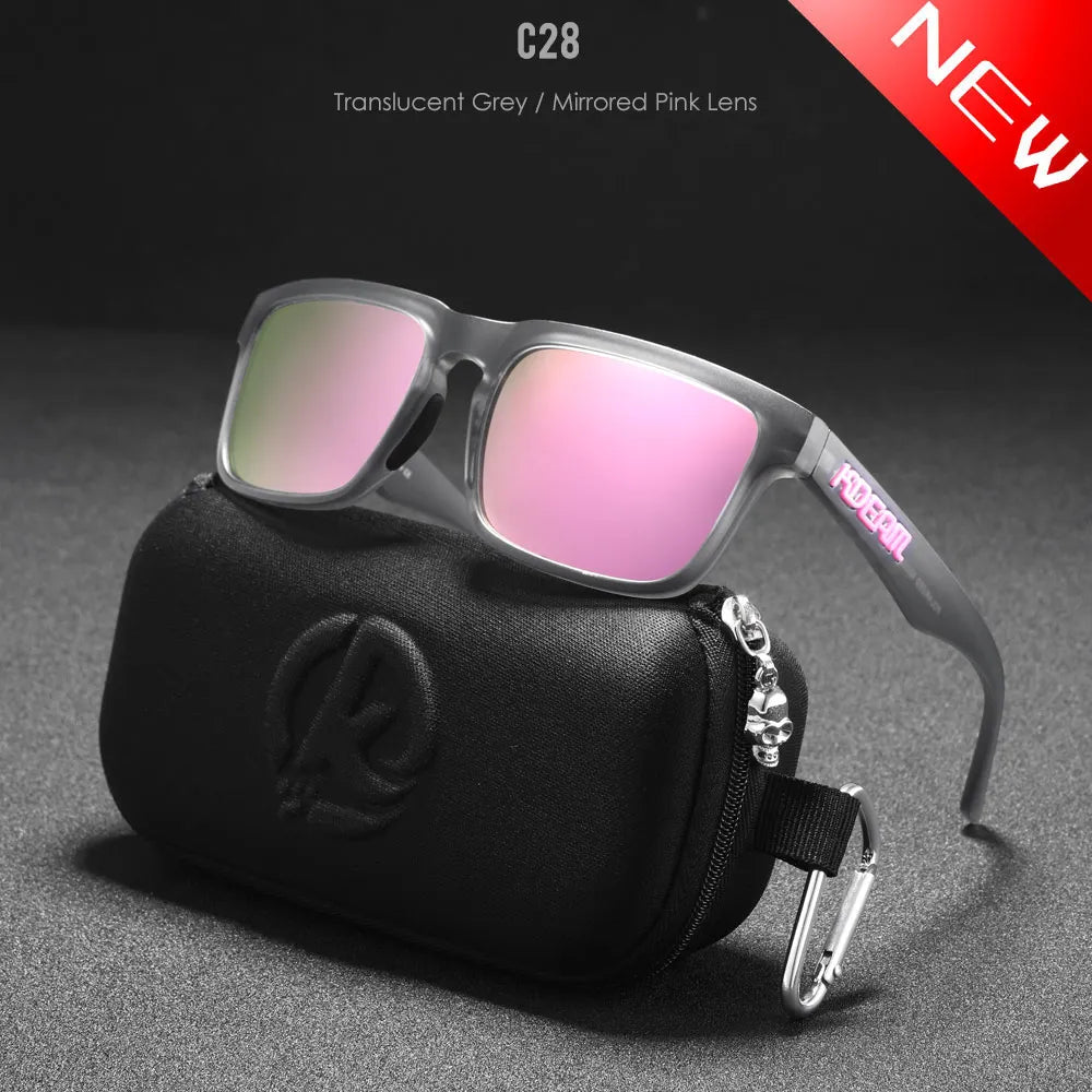 High Quality Square Sunglasses, Reflective, Polarized Sun Glasses