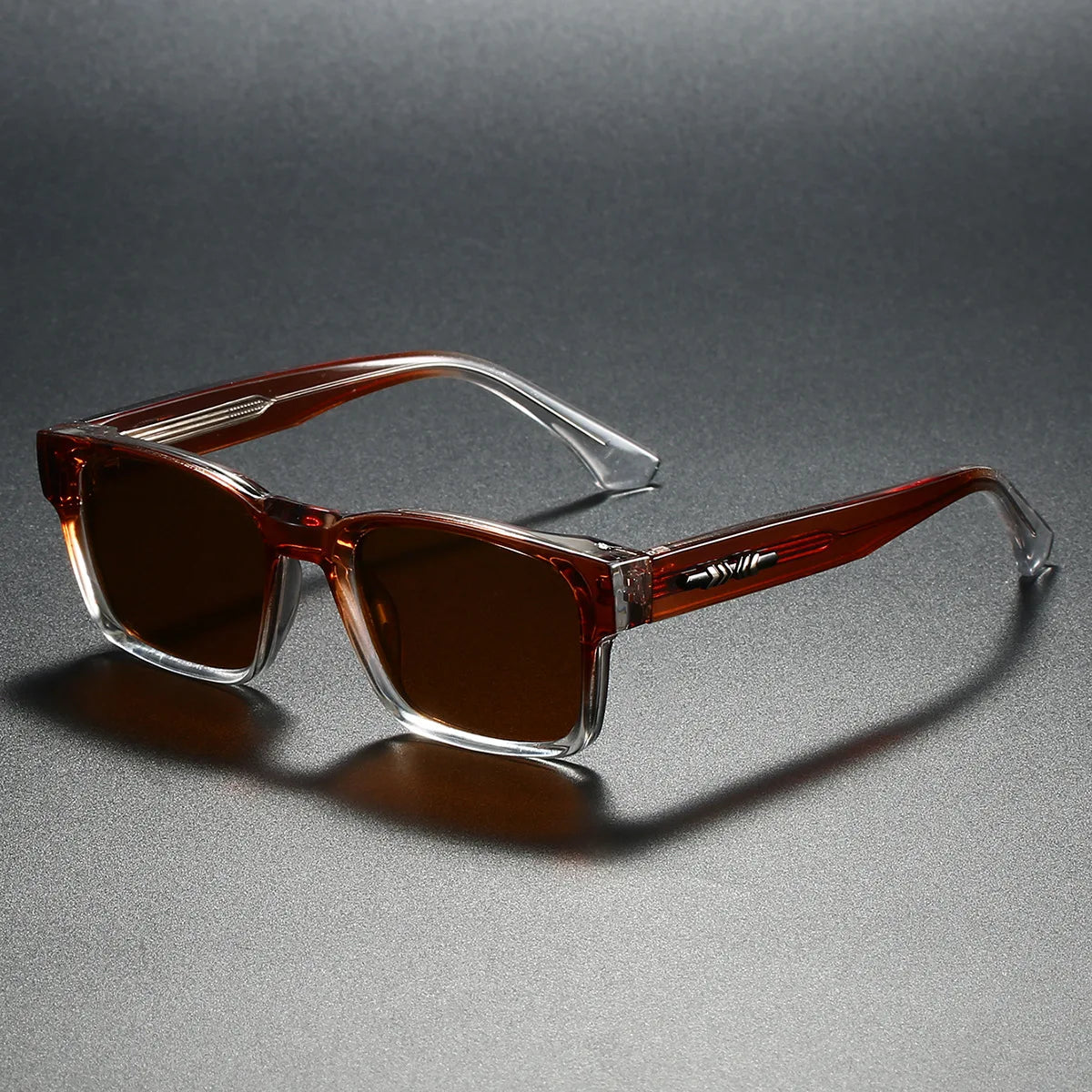 Quality Square Polarized Sunglasses, Metal Core UV400,