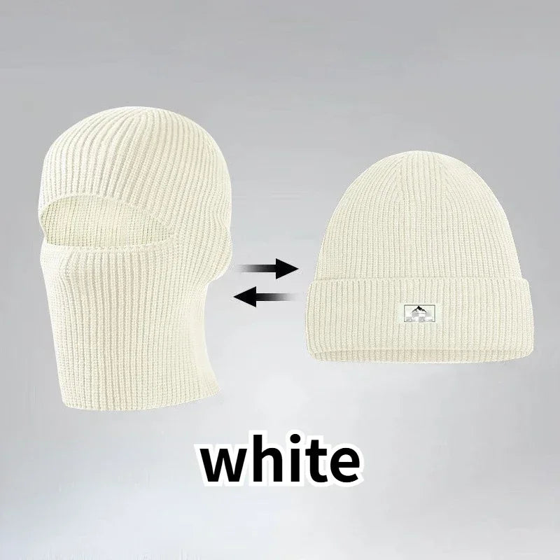 Winter Mask Beanies, Warm Knitted  Hats, Windproof Solid Full Face Ski Bonnet