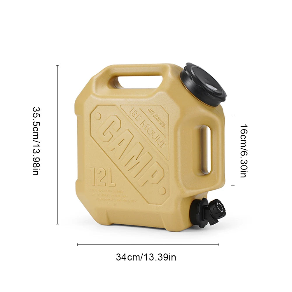 12/13/19L Water Tank,  Large Capacity Camping Bucket with Faucet No Leakage Container for Travel
