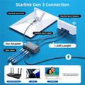 4 Port Ethernet Adapter For Gen 3 For Starlink Mini Wired External Network Satellite Internet Adapter Fast Stable
