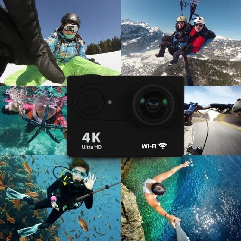 Action Camera Ultra HD 4K/30fps WiFi 2.0-inch 170D Underwater Waterproof Video Recorder