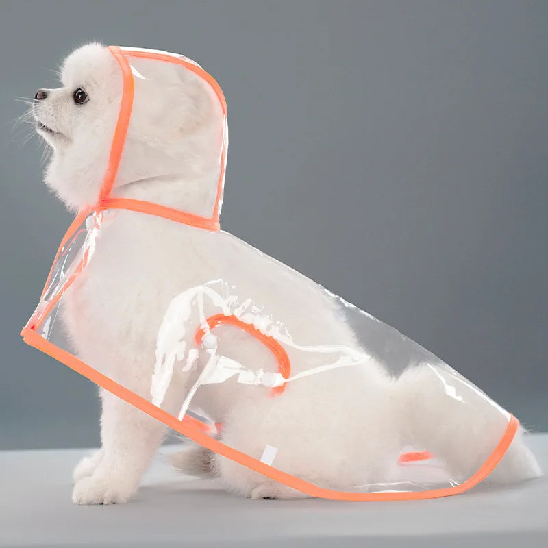 Pet Raincoat Transparent Dog Raincoat Waterproof and Windproof