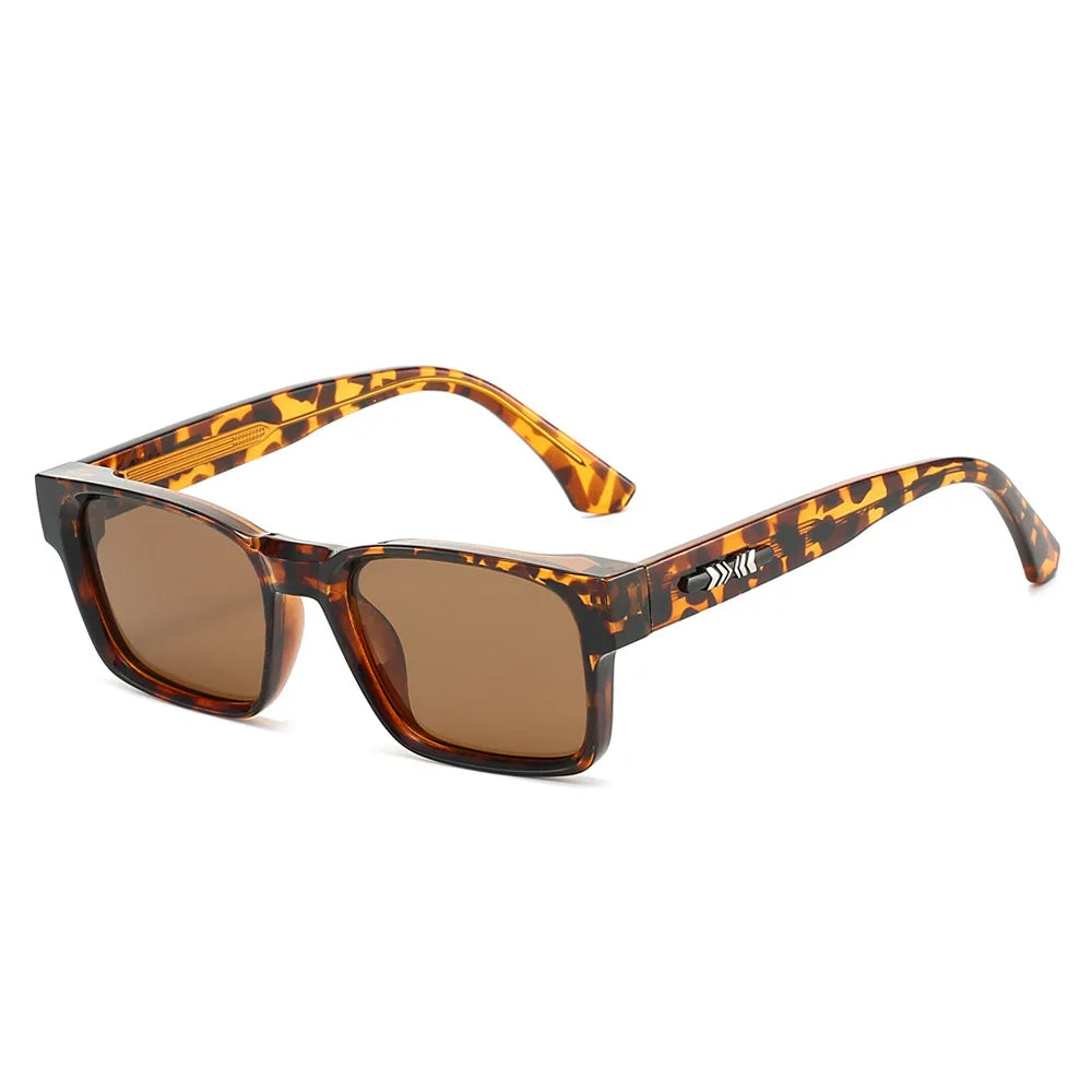 Quality Square Polarized Sunglasses, Metal Core UV400,