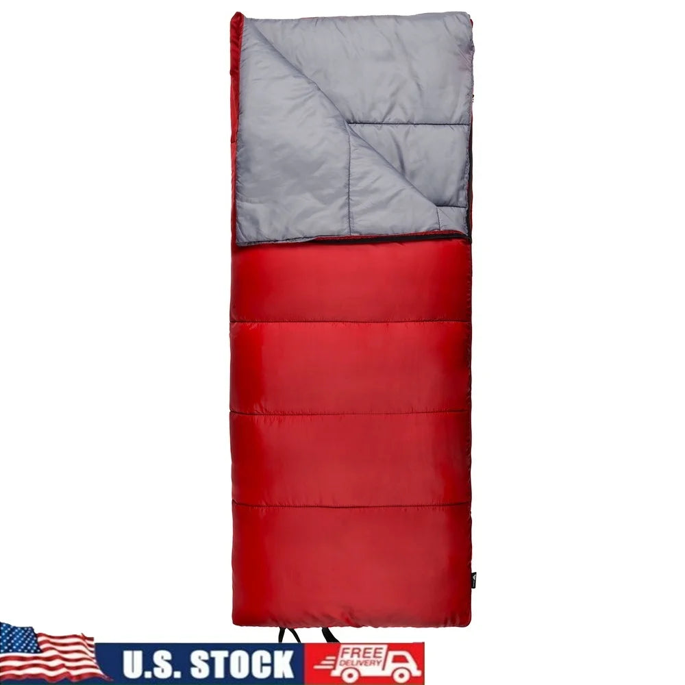 Warm Weather Sleeping Bag,  Lightweight Camping Travel Quilt Machine Washable Insulated Polyester Fabric Stuff Sack