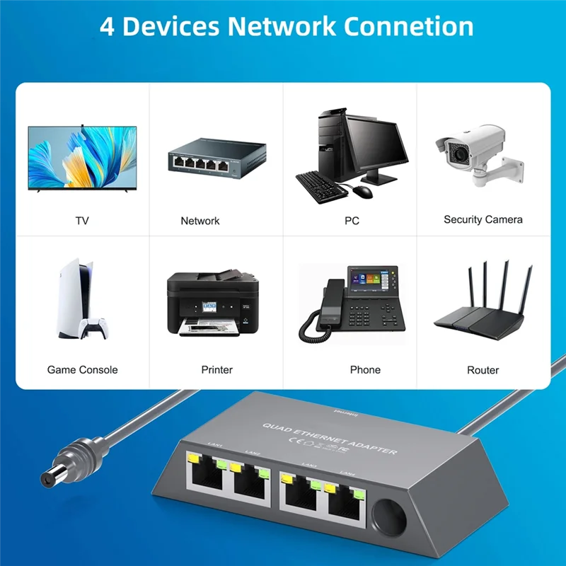 4 Port Ethernet Adapter For Gen 3 For Starlink Mini Wired External Network Satellite Internet Adapter Fast Stable
