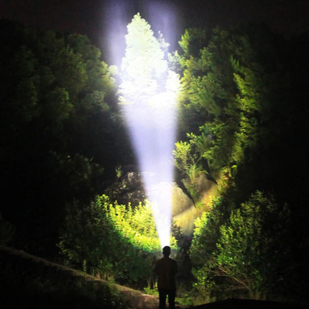 Flashlight LED Outdoor Lantern 1200mAh Type-C USB Rechargeable Waterproof Camping Fishing Lighting