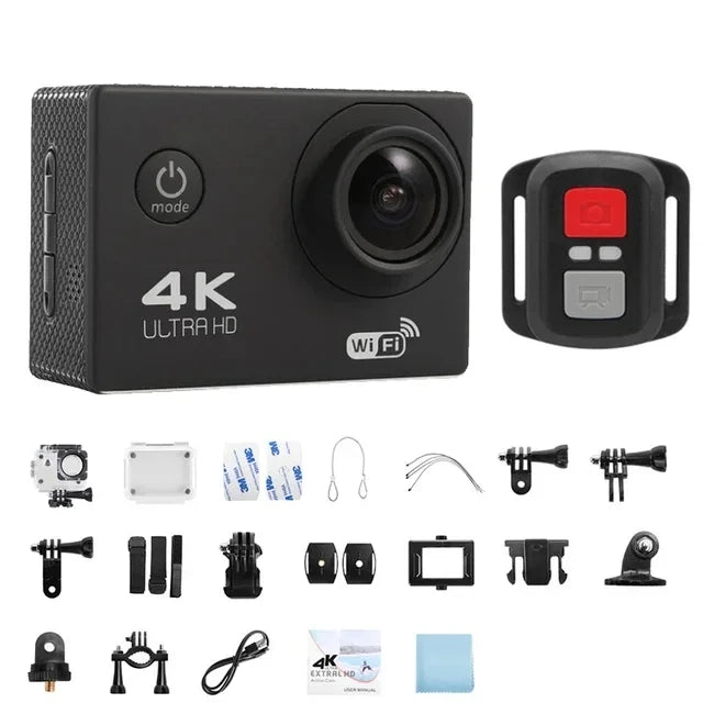 Action Camera Ultra HD 4K/30fps WiFi 2.0-inch 170D Underwater Waterproof Video Recorder