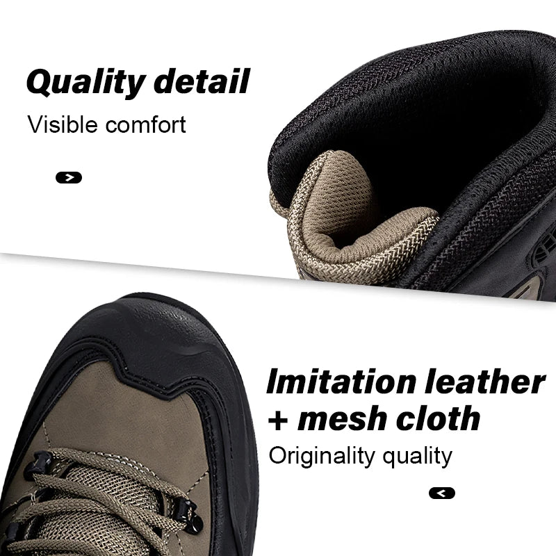 Mountain climbing, outdoor hiking boots.