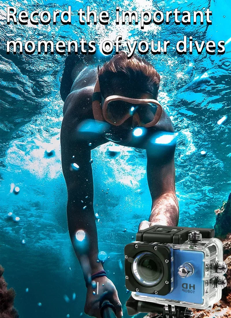 Ultra-Portable GoPro Alternative: 12MP Underwater Camera with HyperSmooth Anti-Shock & 10M Waterproof