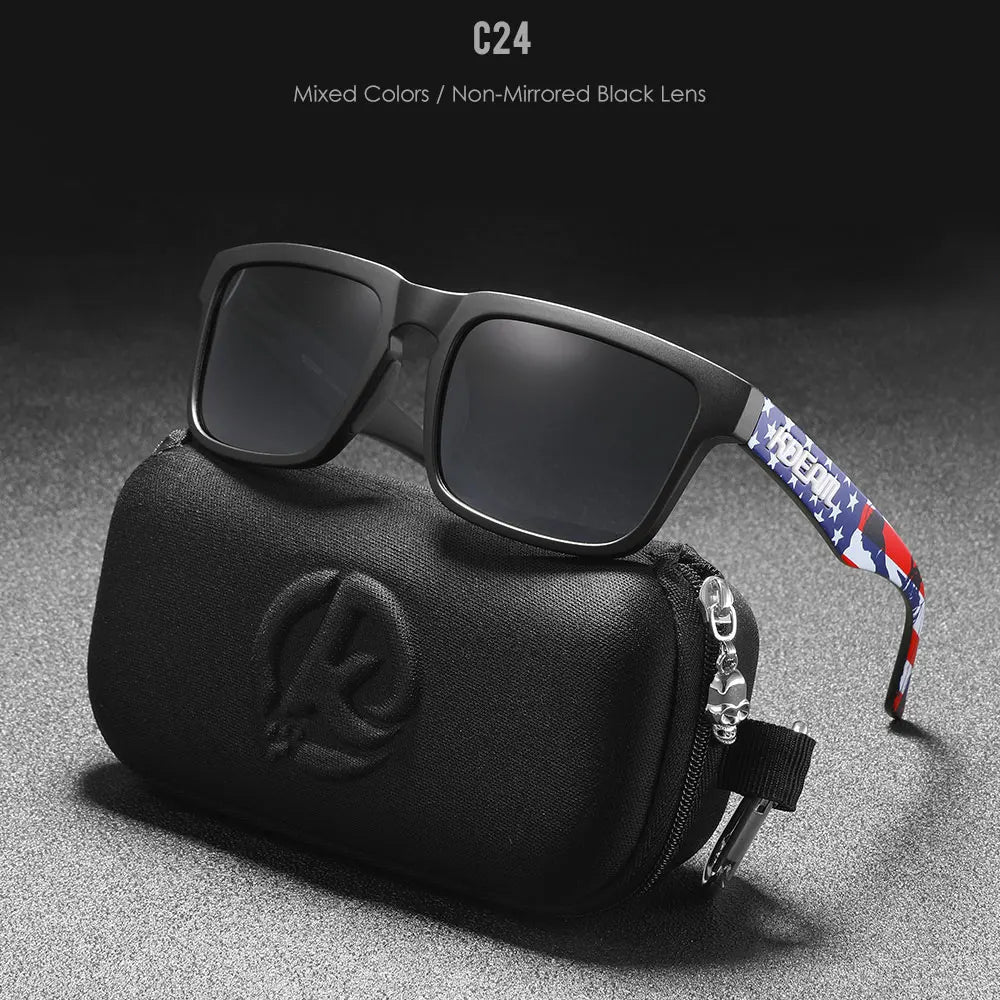 High Quality Square Sunglasses, Reflective, Polarized Sun Glasses