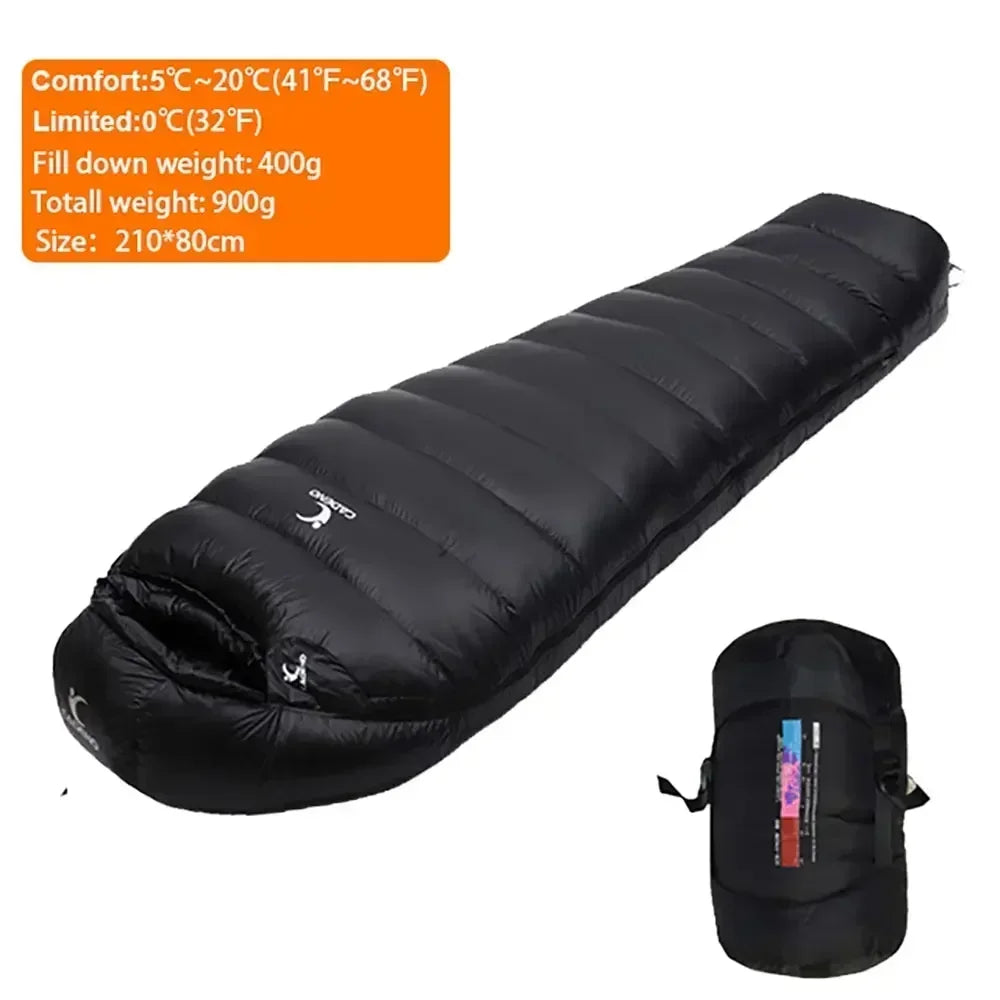 Outdoor Camping White Duck Down Sleeping Bag Ultralight