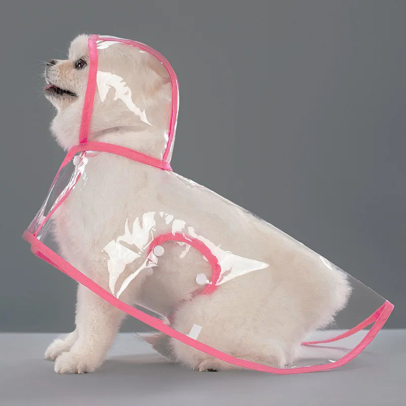 Pet Raincoat Transparent Dog Raincoat Waterproof and Windproof