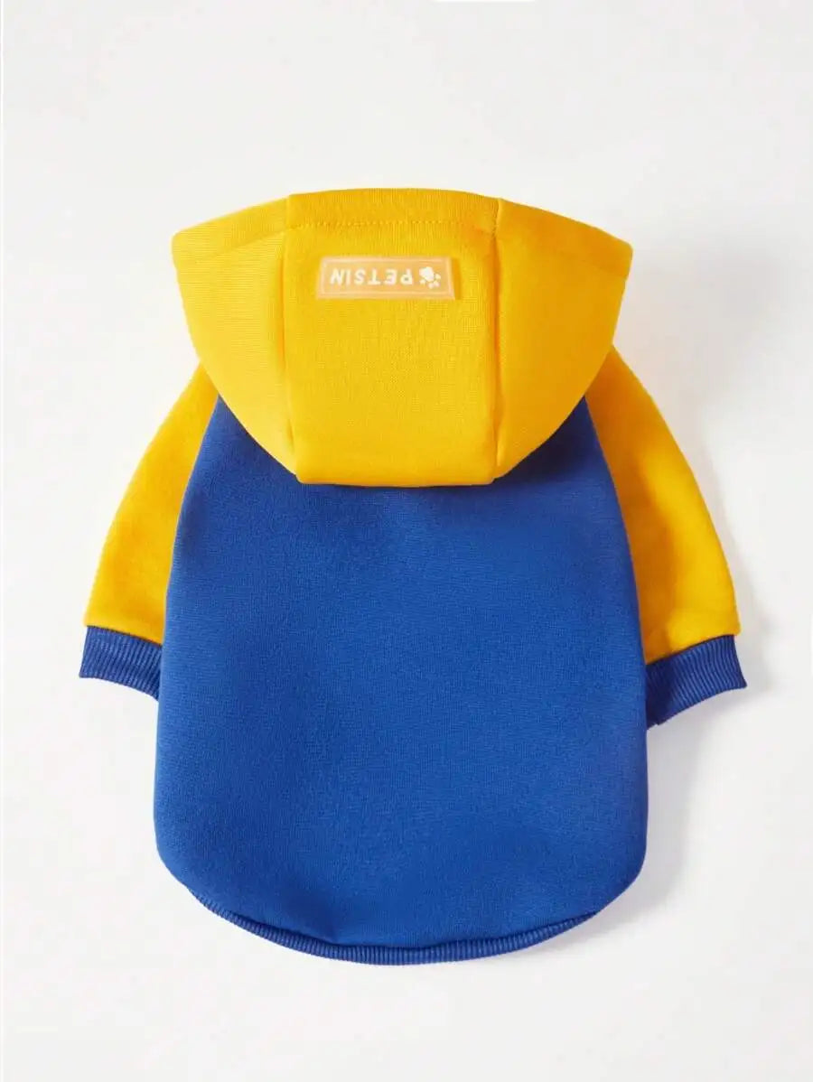 Orange Solid Color Pet Hoodie for Dogs – Cozy All-Season Wear