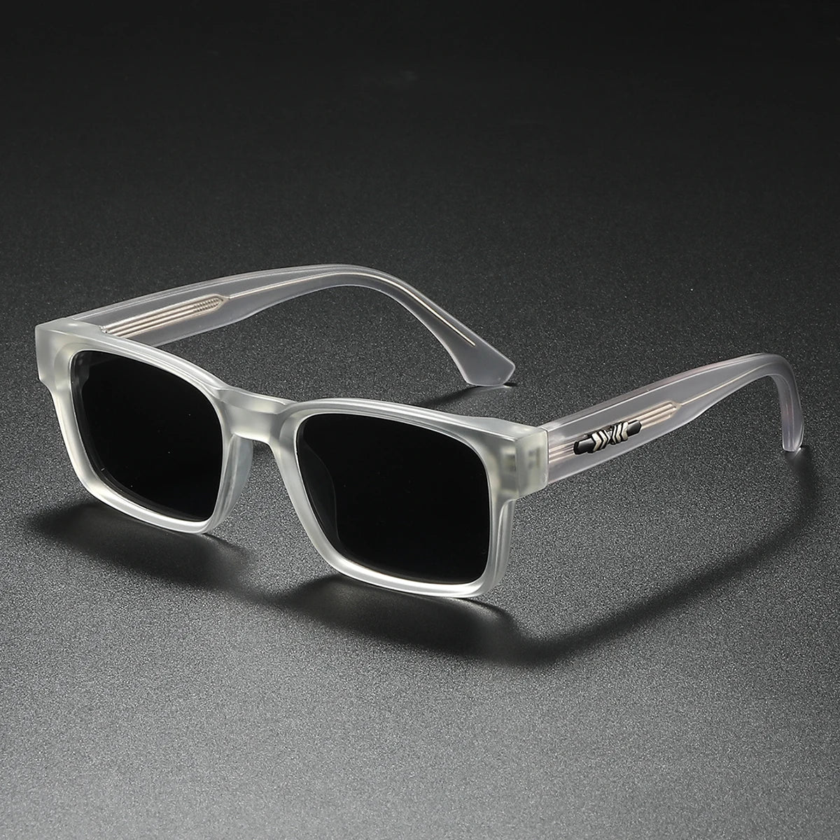 Quality Square Polarized Sunglasses, Metal Core UV400,