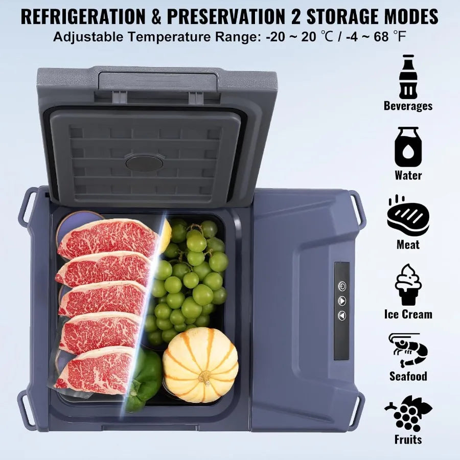12 Volt Car Refrigerator Fridge 9 L Single Zone Portable Freezer with Adjustable Temperature