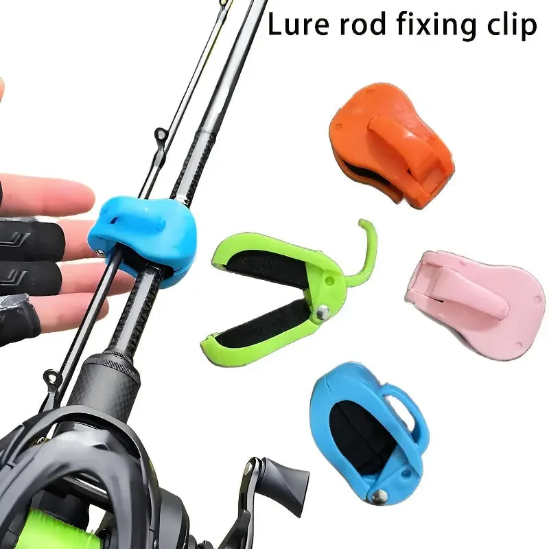 2pcs Quick-Attach Fishing Rod Clip - Tool-Free 1-Hand Holder for 2-Piece Freshwater Rods, Secure Grip Tackle Organizer