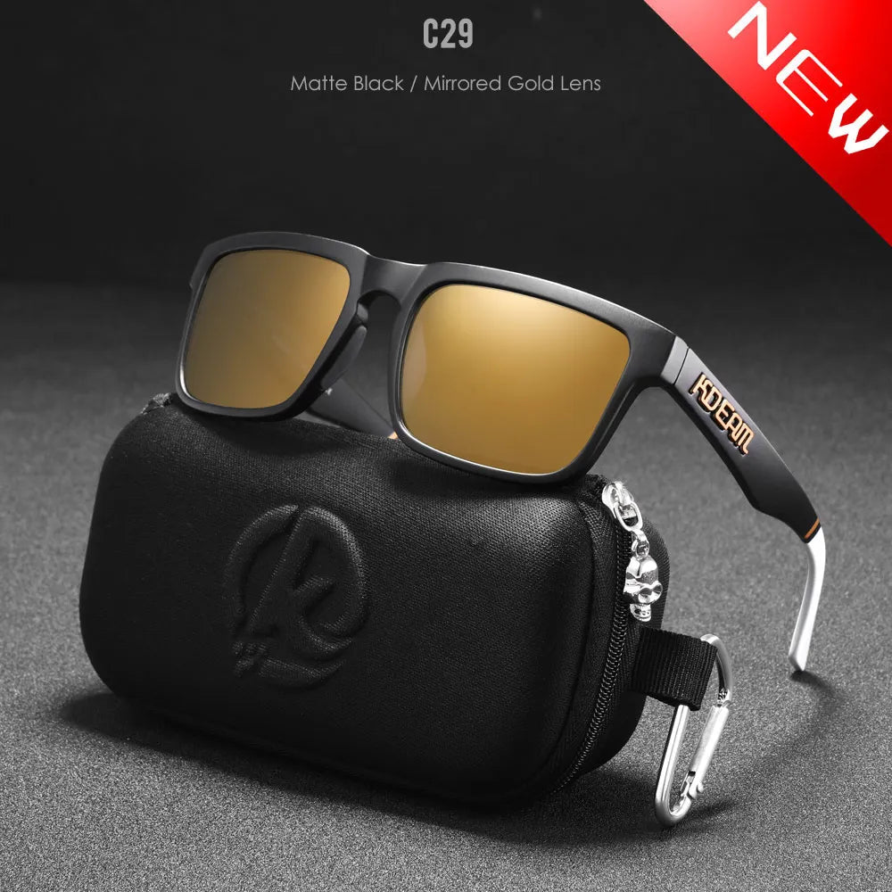 High Quality Square Sunglasses, Reflective, Polarized Sun Glasses