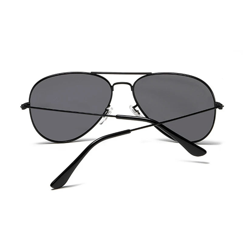 Classic Pilot Polarized Sunglasses Metal Black Aviation UV400