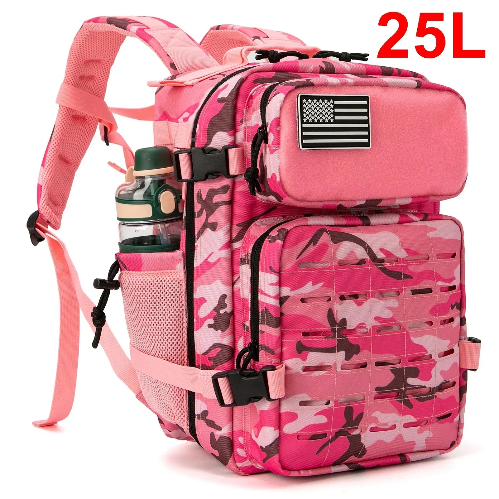 25L Tactical Backpack Hiking  Dual Cup Holder