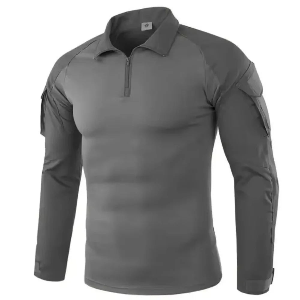 Men Combat Military Army CP Camouflage Long Sleeve Hunting Climbing Shirt Cotton