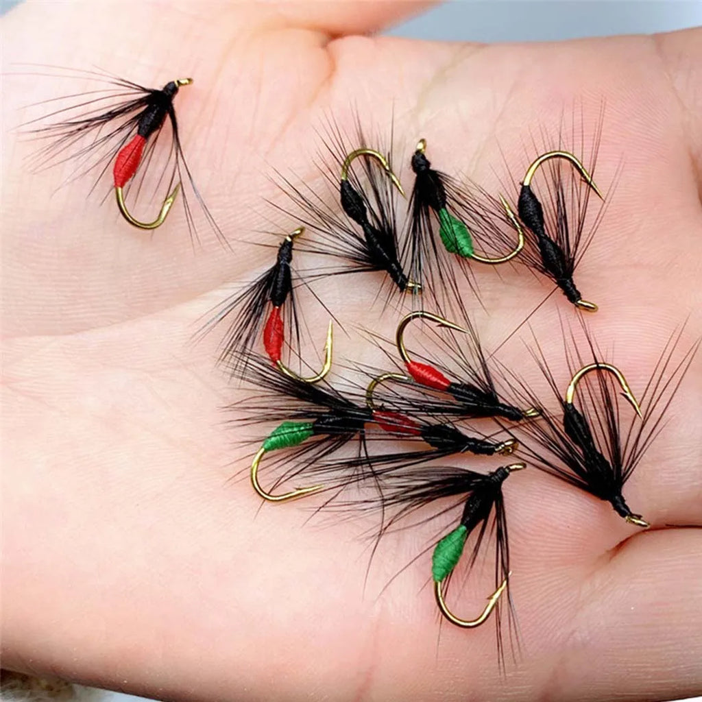 24/40/84/114pcs with Dry/Wet Flies Fly Fishing Flies Kit Fly Assortment Trout Bass Fishing with Fly Box